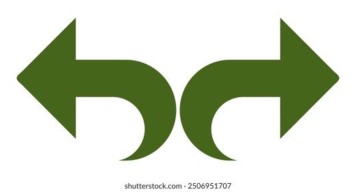 flat style arrow icon on white background. icons for your applications, designs, logos and web. direction sign symbol