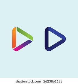 Flat Style Arrow Logo Design for Web Navigation, Menu Icons, or User Interface UX UI Design

