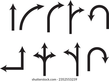 Flat style Arrows in different directions on white background Arrows icons Vectors

illustration, right, black, direction, vector,