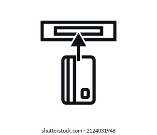 Flat style with atm card vector icon. editable vector.
