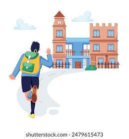 Flat Style Back to School Illustrations