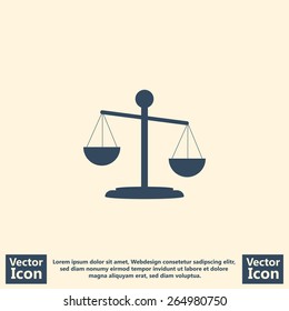 Flat style balance icon