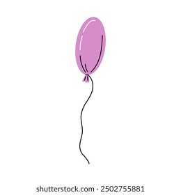 Flat style balloon isolated on white background. Template for postcard, banner, poster, web design. Back to School.	