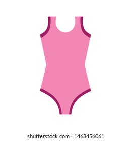 Flat style bathing suit. Swimsuit icon. Vector illustration.
