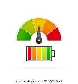 Flaches Batterieladung für das Design des Konzepts. Einzige Vektorgrafik. Vektordesign
