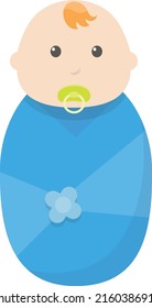 flat style beautiful baby concept illustration    