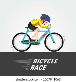 Flat Style Bicycle Race Vector