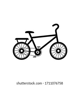 Flat style bicycle, vector. Bike icon.