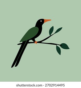 Flat style bird illustration icon
