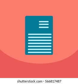 Flat style blank, realistic notepad, notebook isolated on colour square