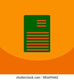 Flat style blank, realistic notepad, notebook isolated on colour square