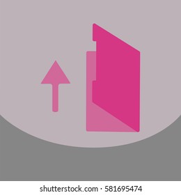 Flat style blank, realistic notepad, notebook isolated on colour square free blank