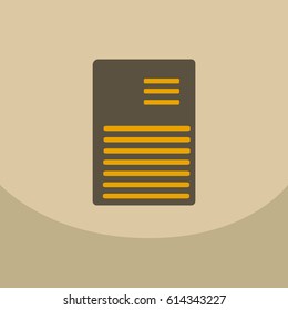 Flat style blank, realistic notepad, notebook isolated on colour square
