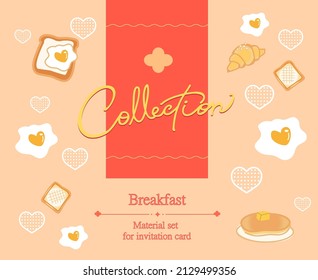 Flat Style Breakfast Background Pattern. For Restaurant, Card, Seamless Pattern