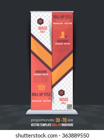 Flat Style Business Concept Roll-Up Banner Design