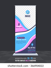 Flat Style Business Concept Roll-Up Banner Design