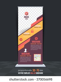 Flat Style Business Concept Roll-Up Banner Design