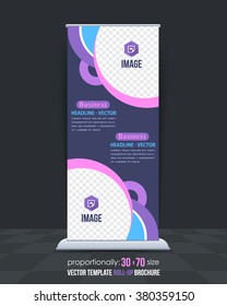 Flat Style Business Concept Roll-Up Banner Design