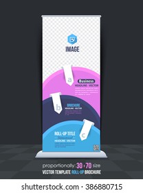 Flat Style Business Concept Roll-Up Banner Design