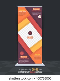 Flat Style Business Concept Roll-Up Banner Design