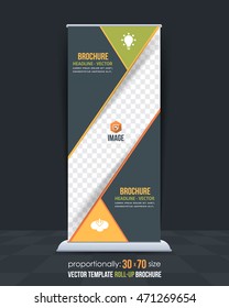 Flat Style Business Concept Roll-Up Banner Design