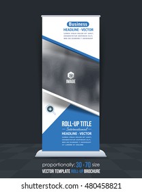 Flat Style Business Concept Roll-Up Banner Design
