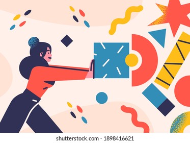 Flat style business people illustration. Coworkers characters communication. Casual business concept vector illustration