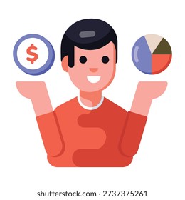  Flat Style Business and team  Icon