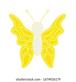 
flat style butterfly vector illustration on white background isolated