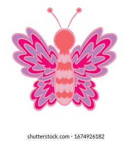 
flat style butterfly vector illustration on white background isolated