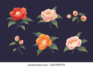 Flat - style Camellia Collection