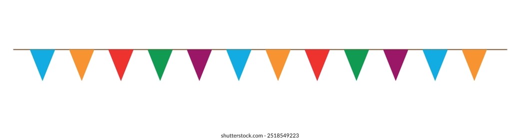 flacher Stil, Karneval, Geburtstagsrand Dekoration Element