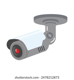 Flat Style CCTV Security Camera vector