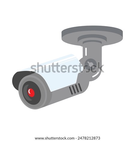 Flat Style CCTV Security Camera vector
