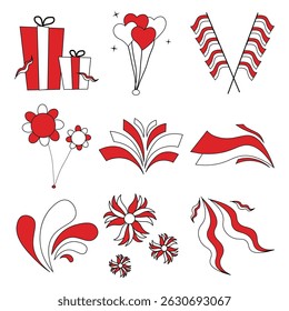 Estilo liso festa celebridade faixa decorar com linha de preenchimento