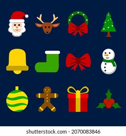 flat style christmas day icon design. design for applications and presentations.