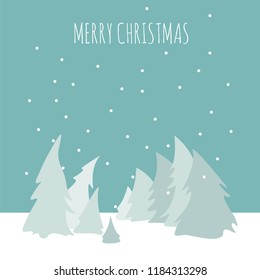 Flat style christmas holiday elements for greeting card, poster design. Vector illustration