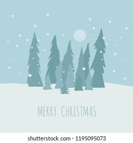 Flat style christmas holiday elements for greeting card, poster design. Vector illustration