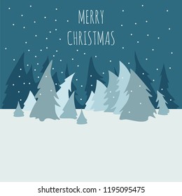 Flat style christmas holiday elements for greeting card, poster design. Vector illustration