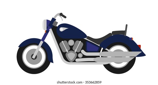 Flat style classic road motorcycle