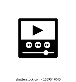 Flat style clean modern video player template