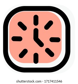 
flat style clock design. illustration of a clock in a flat style