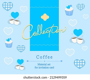 Flat style coffee background pattern. For restaurant, card, seamless pattern