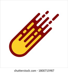 Flat Style Comet Image Design Vector