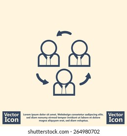 Flat style communication network icon