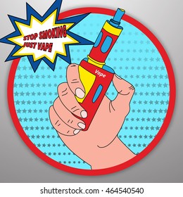 Flat Style, corporate design,  Thin Line ,  template vector e-cigarette . advertising and sales. for design.  vape, Concept