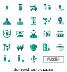 flat style covid19 vaccine icon