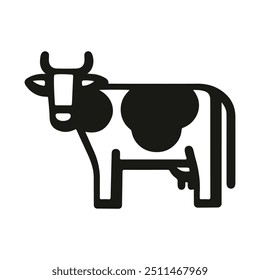 flat style cow icon on white background
