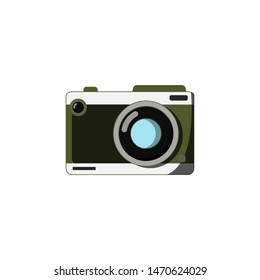 flat style design of the camera icon isolated white background