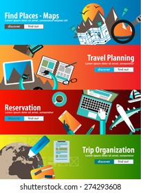 Flat Style Design Concepts for business strategy and career. 